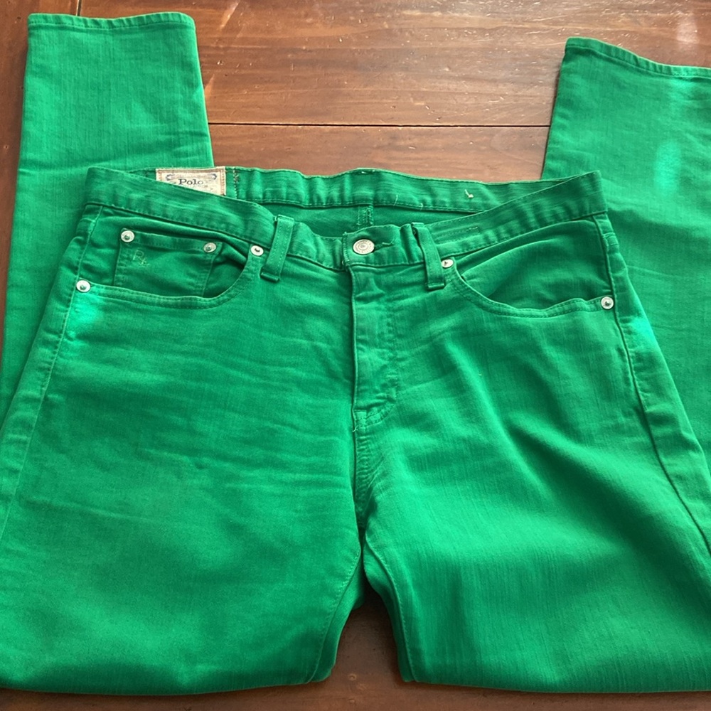 Polo by Ralph Lauren Bright Green Cropped Jeans